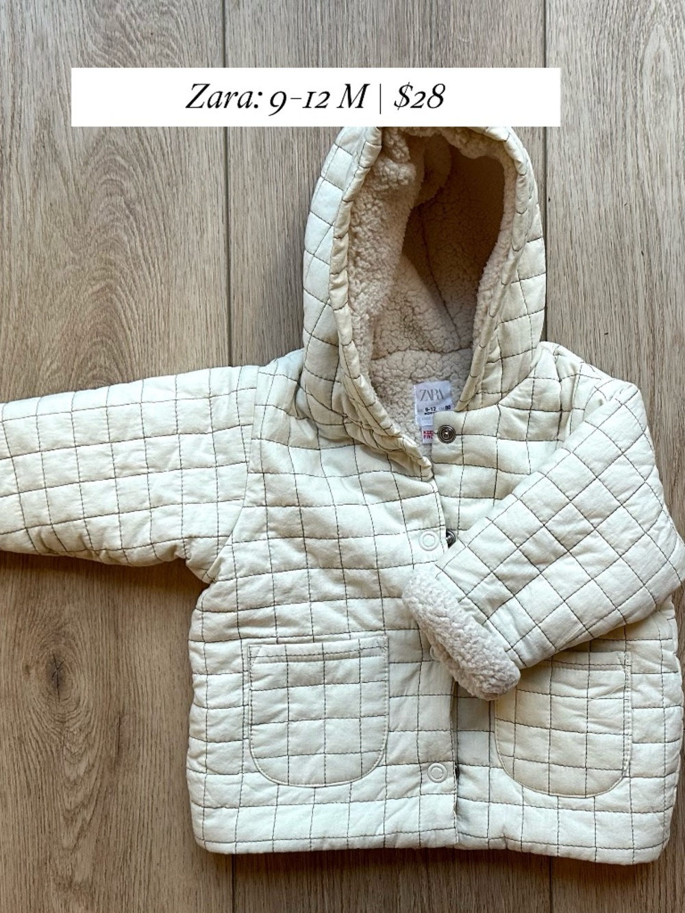 Zara Quilted Baby Jacket 9-12M